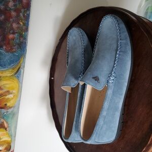 Armani blue suede loafers Brand New without Tags Mens size 44 💙